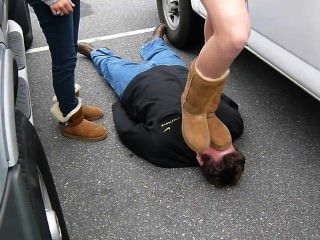 getting trampled by uggs by candid girls